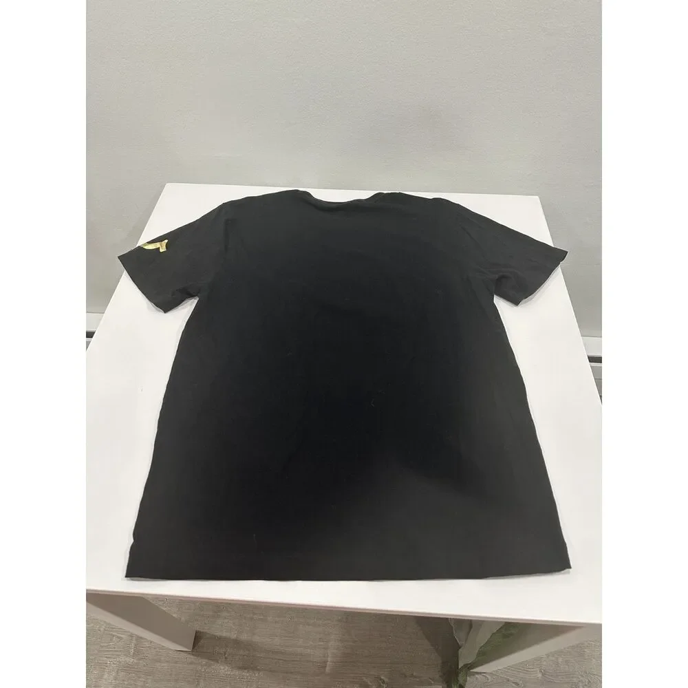 True Religion Brand Jeans Men’s Large Black Gold Logo Graphic T-Shirt Cotton